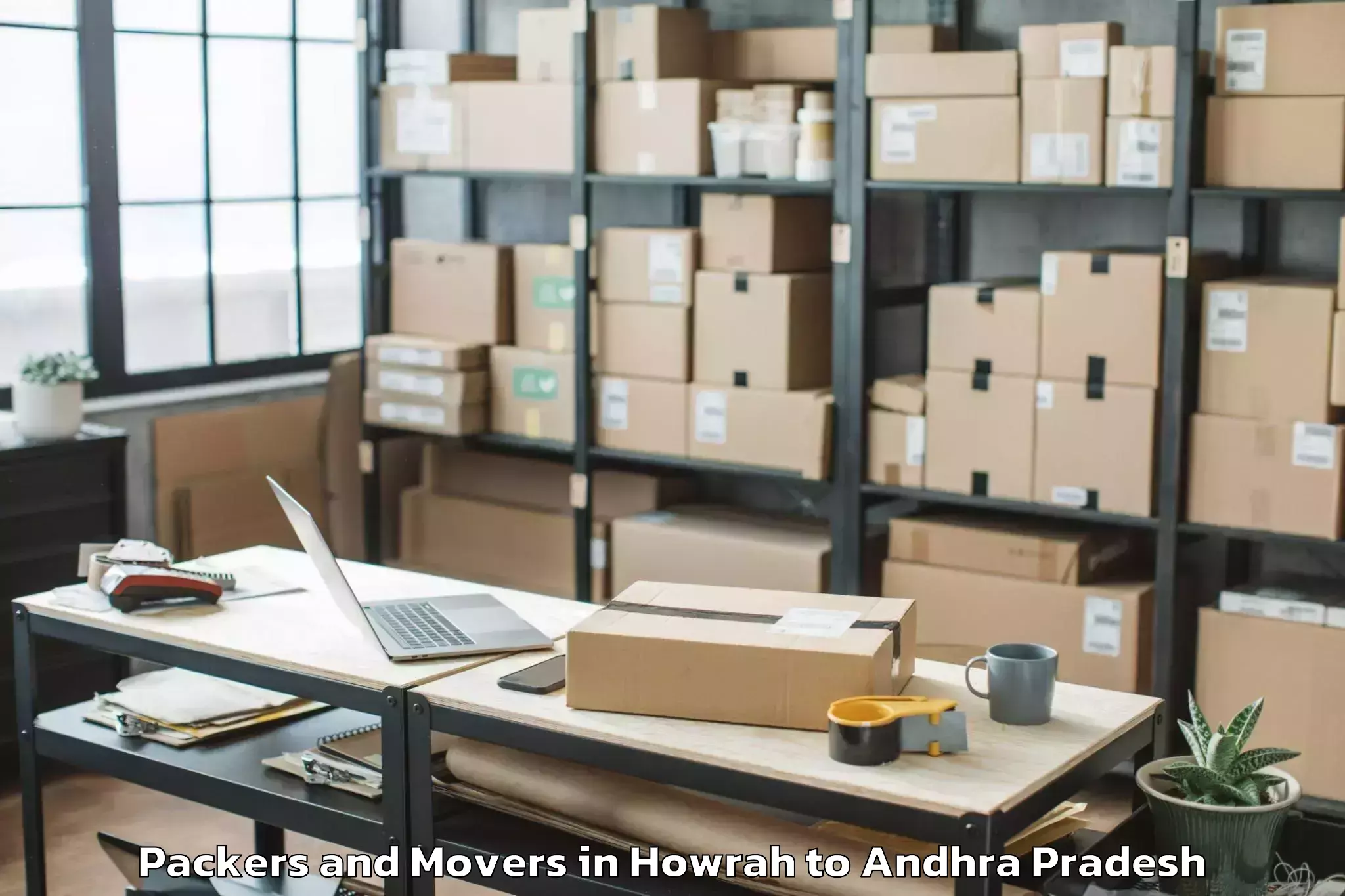 Professional Howrah to Ponduru Packers And Movers